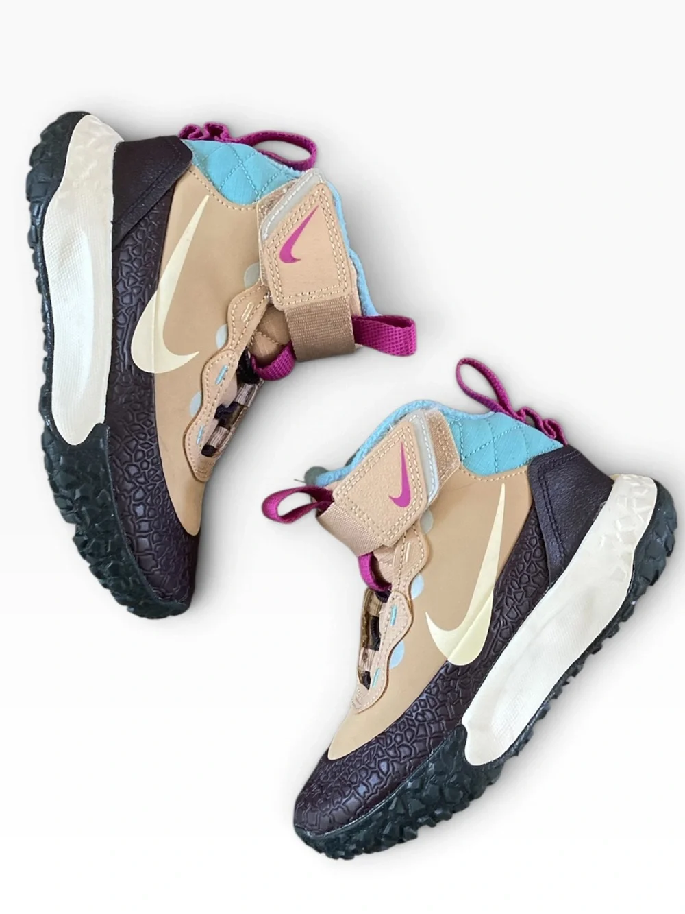 Nike Terrascout Sneaker Boots Hemp Turquoise Burgundy Kids 11C Gorpcore